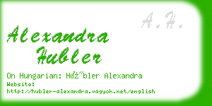 alexandra hubler business card